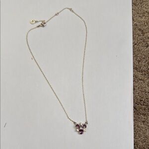 Anne Klein Purple and Silver Necklace with Dainty Chain